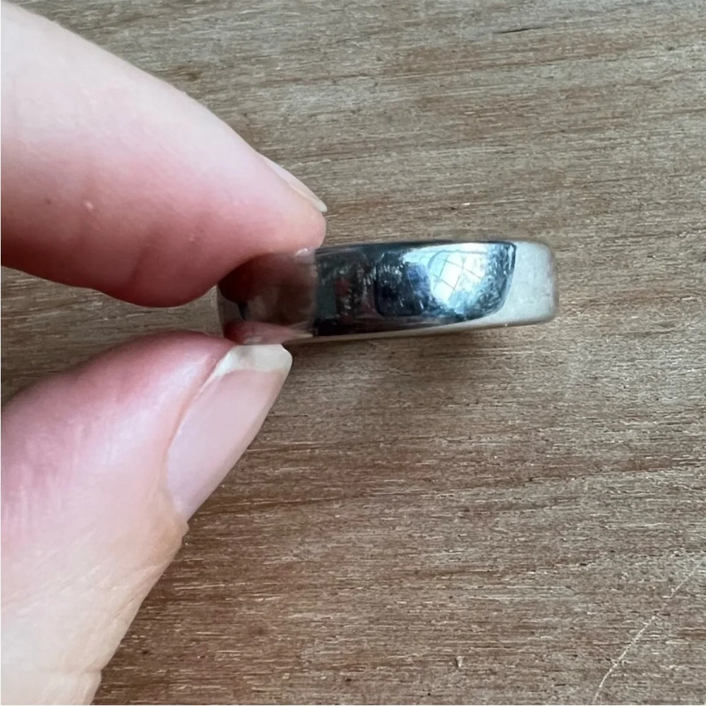 14k white gold mens wedding band ring